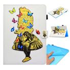 For iPad Pro 9.7 inch Painted Horizontal Flat Leather Case with Sleep Function & Card Slot & Buckle Anti-skid Strip & Bracket & Wallet(Girl) - 1