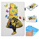 For Galaxy Tab A 8.0 (2015) T350 Painted Horizontal Flat Leather Case with Sleep Function & Card Slot & Buckle Anti-skid Strip & Bracket & Wallet(Girl) - 1