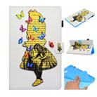 For Galaxy Tab A 10.1 (2016) T580 Painted Horizontal Flat Leather Case with Sleep Function & Card Slot & Buckle Anti-skid Strip & Bracket & Wallet(Girl) - 1