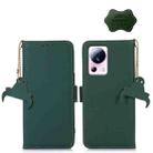 For Xiaomi 13 Lite / Civi 2 Genuine Leather Magnetic RFID Leather Phone Case(Green) - 1