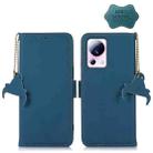 For Xiaomi 13 Lite / Civi 2 Genuine Leather Magnetic RFID Leather Phone Case(Blue) - 1