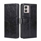 For Motorola Moto G53 5G/G13 4G/G23 4G Geometric Stitching Leather Phone Case(Black) - 1