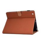 For iPad 4 / 3 / 2 Solid Color Tablet PC Universal Magnetic Horizontal Flip Leather Case with Card Slots & Holder(Brown) - 4