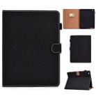 For iPad 4 / 3 / 2 Solid Color Tablet PC Universal Magnetic Horizontal Flip Leather Case with Card Slots & Holder(Black) - 1