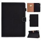 For iPad Air / iPad Air 2 / iPad 9.7 (2018 & 2017) Solid Color Tablet PC Universal Magnetic Horizontal Flip Leather Case with Card Slots & Holder(Black) - 1