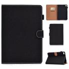 For iPad Mini 4 / Mini 3 / Mini 2 / Mini Solid Color Tablet PC Universal Magnetic Horizontal Flip Leather Case with Card Slots & Holder(Black) - 1