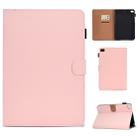 For iPad Mini 4 / Mini 3 / Mini 2 / Mini Solid Color Tablet PC Universal Magnetic Horizontal Flip Leather Case with Card Slots & Holder(Pink) - 1