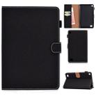 For Kindle Fire 7(2015/2017/2019) Solid Color Tablet PC Universal Magnetic Horizontal Flip Leather Case with Card Slots & Holder(Black) - 1