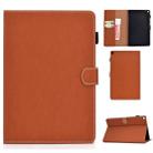 For Kindle Fire HD10 2015 / 2017 Solid Color Tablet PC Universal Magnetic Horizontal Flip Leather Case with Card Slots & Holder(Brown) - 1