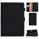 For Kindle Fire HD10 2015 / 2017 Solid Color Tablet PC Universal Magnetic Horizontal Flip Leather Case with Card Slots & Holder(Black) - 1