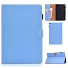 For Kindle Fire HD10 2015 / 2017 Solid Color Tablet PC Universal Magnetic Horizontal Flip Leather Case with Card Slots & Holder(Blue) - 1
