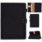 For Kindle Paperwhite 4 / 3 / 2 / 1 Solid Color Tablet PC Universal Magnetic Horizontal Flip Leather Case with Card Slots & Holder(Black) - 1