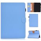 For Kindle Paperwhite 4 / 3 / 2 / 1 Solid Color Tablet PC Universal Magnetic Horizontal Flip Leather Case with Card Slots & Holder(Blue) - 1