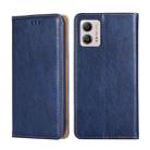 For Motorola Moto G53 5G/G13 4G/G23 4G Gloss Oil Solid Color Magnetic Leather Phone Case(Blue) - 1