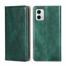 For Motorola Moto G73 5G Gloss Oil Solid Color Magnetic Leather Phone Case(Green) - 1