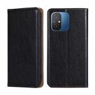 For Xiaomi Redmi 12C 4G Gloss Oil Solid Color Magnetic Leather Phone Case(Black) - 1