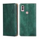 For Kyocera Android One S10 Gloss Oil Solid Color Magnetic Leather Phone Case(Green) - 1