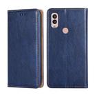 For Kyocera Android One S10 Gloss Oil Solid Color Magnetic Leather Phone Case(Blue) - 1