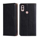 For Kyocera Android One S10 Gloss Oil Solid Color Magnetic Leather Phone Case(Black) - 1