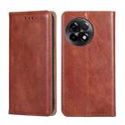 For OnePlus Ace 2/11R Gloss Oil Solid Color Magnetic Leather Phone Case(Brown) - 1