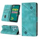 For Infinix Hot 11 Skin-feel Embossed Leather Phone Case(Green) - 1