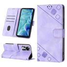 For Infinix Hot 11s NFC X6812B Skin-feel Embossed Leather Phone Case(Light Purple) - 1