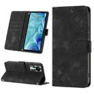 For Infinix Hot 11s NFC X6812B Skin-feel Embossed Leather Phone Case(Black) - 1