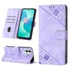 For Infinix Hot 12 Play / Hot 12 Play NFC Skin-feel Embossed Leather Phone Case(Light Purple) - 1