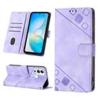 For Infinix Hot 12i X665 Skin-feel Embossed Leather Phone Case(Light Purple) - 1