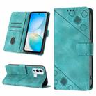 For Infinix Hot 12i X665 Skin-feel Embossed Leather Phone Case(Green) - 1