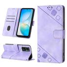 For Infinix Hot 12 X6817 Skin-feel Embossed Leather Phone Case(Light Purple) - 1