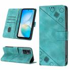 For Infinix Hot 12 X6817 Skin-feel Embossed Leather Phone Case(Green) - 1