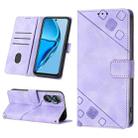 For Infinix Hot 20 4G X6826 Skin-feel Embossed Leather Phone Case(Light Purple) - 1