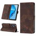 For Infinix Hot 20 4G X6826 Skin-feel Embossed Leather Phone Case(Brown) - 1