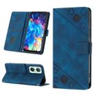 For Infinix Hot 20 5G X666 Skin-feel Embossed Leather Phone Case(Blue) - 1