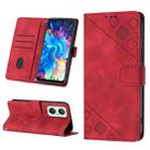 For Infinix Hot 20 5G X666 Skin-feel Embossed Leather Phone Case(Red) - 1
