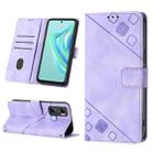 For Infinix Hot 20 Play Skin-feel Embossed Leather Phone Case(Light Purple) - 1