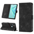 For Infinix Hot 20 Play Skin-feel Embossed Leather Phone Case(Black) - 1