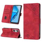 For Infinix Hot 20S / 20 Pro X6827 Skin-feel Embossed Leather Phone Case(Red) - 1