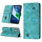 For Infinix Note 11i / Note 10 Skin-feel Embossed Leather Phone Case(Green) - 1