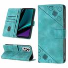 For Infinix Note 11s / Note 11 Pro Skin-feel Embossed Leather Phone Case(Green) - 1