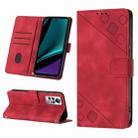 For Infinix Note 11s / Note 11 Pro Skin-feel Embossed Leather Phone Case(Red) - 1