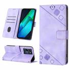 For Infinix Note 12 G96 Skin-feel Embossed Leather Phone Case(Light Purple) - 1