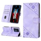For Infinix Note 12 5G / Note 12 Pro 5G Skin-feel Embossed Leather Phone Case(Light Purple) - 1