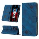 For Infinix Note 12 5G / Note 12 Pro 5G Skin-feel Embossed Leather Phone Case(Blue) - 1