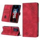 For Infinix Note 12 5G / Note 12 Pro 5G Skin-feel Embossed Leather Phone Case(Red) - 1