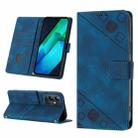 For Infinix Note 12i X6819 Skin-feel Embossed Leather Phone Case(Blue) - 1