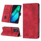 For Infinix Note 12i X6819 Skin-feel Embossed Leather Phone Case(Red) - 1