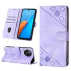 For Infinix Note 20 X676C Skin-feel Embossed Leather Phone Case(Light Purple) - 1