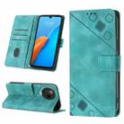 For Infinix Note 20 X676C Skin-feel Embossed Leather Phone Case(Green) - 1